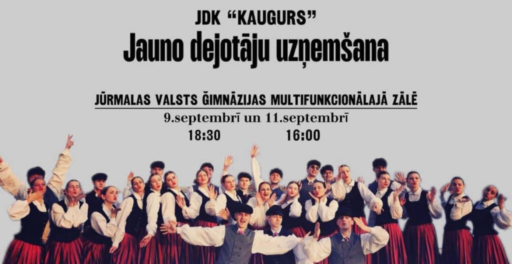 Jauniešu deju kolektīvs “Kaugurs” uzņem jaunus dalībniekus