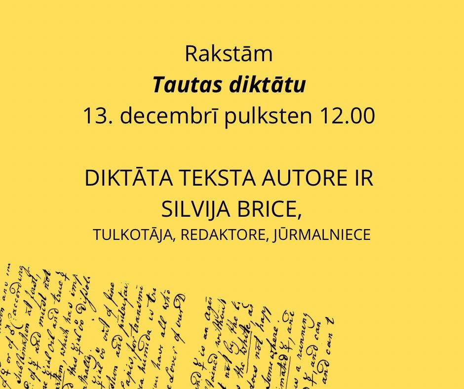 Piesakies “Tautas diktātam”